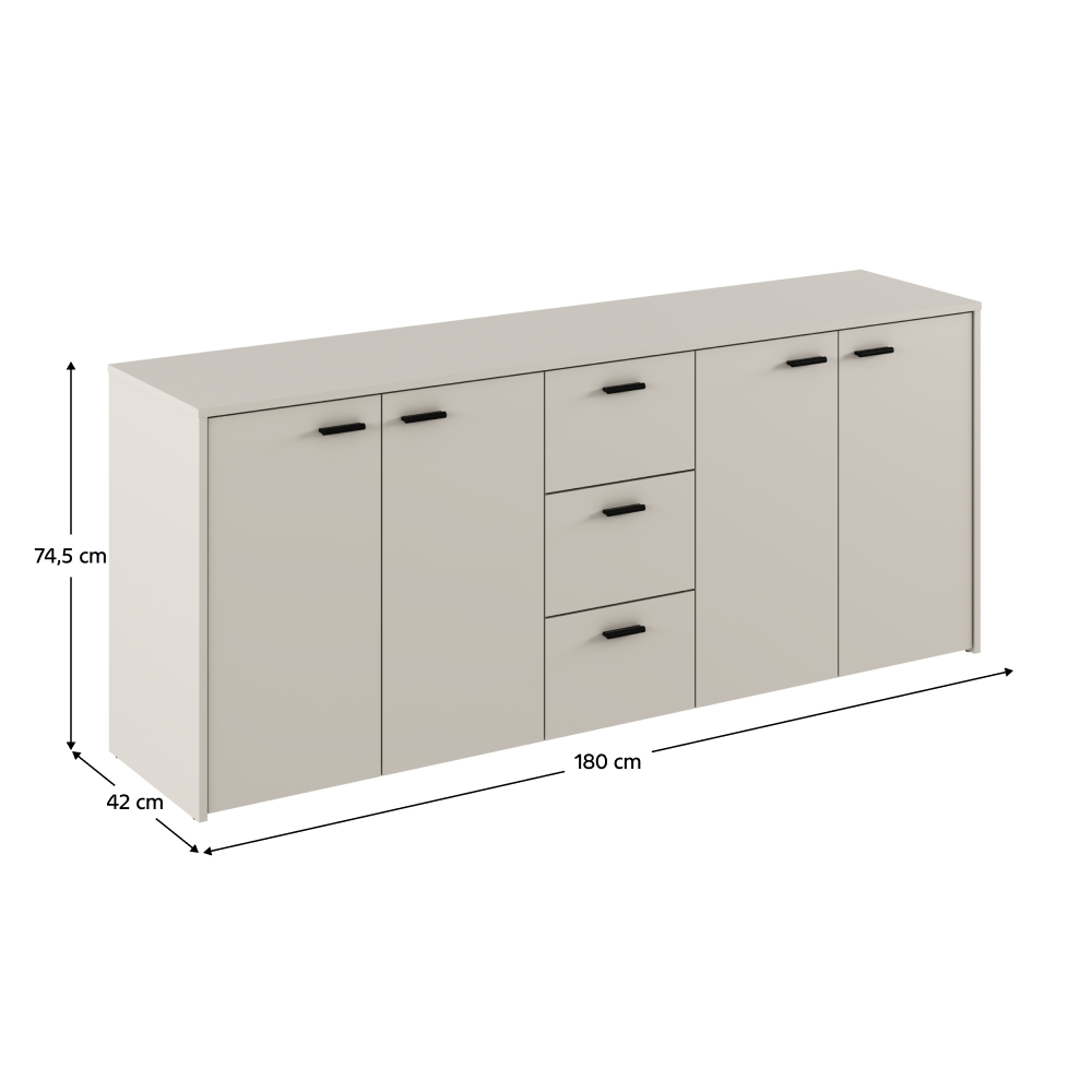 Kombinovaná komoda, kašmír, HUGOS 180