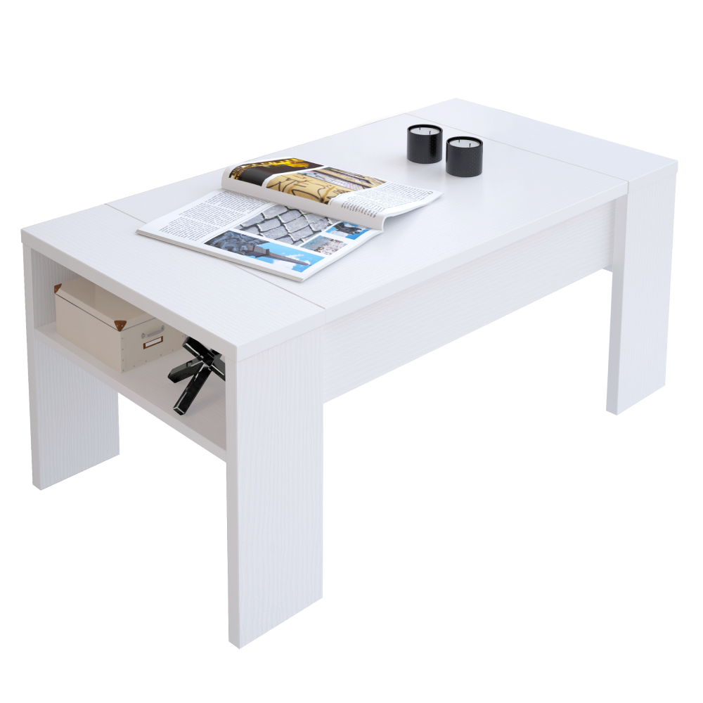 Konferenčný stolík, biela, PULA