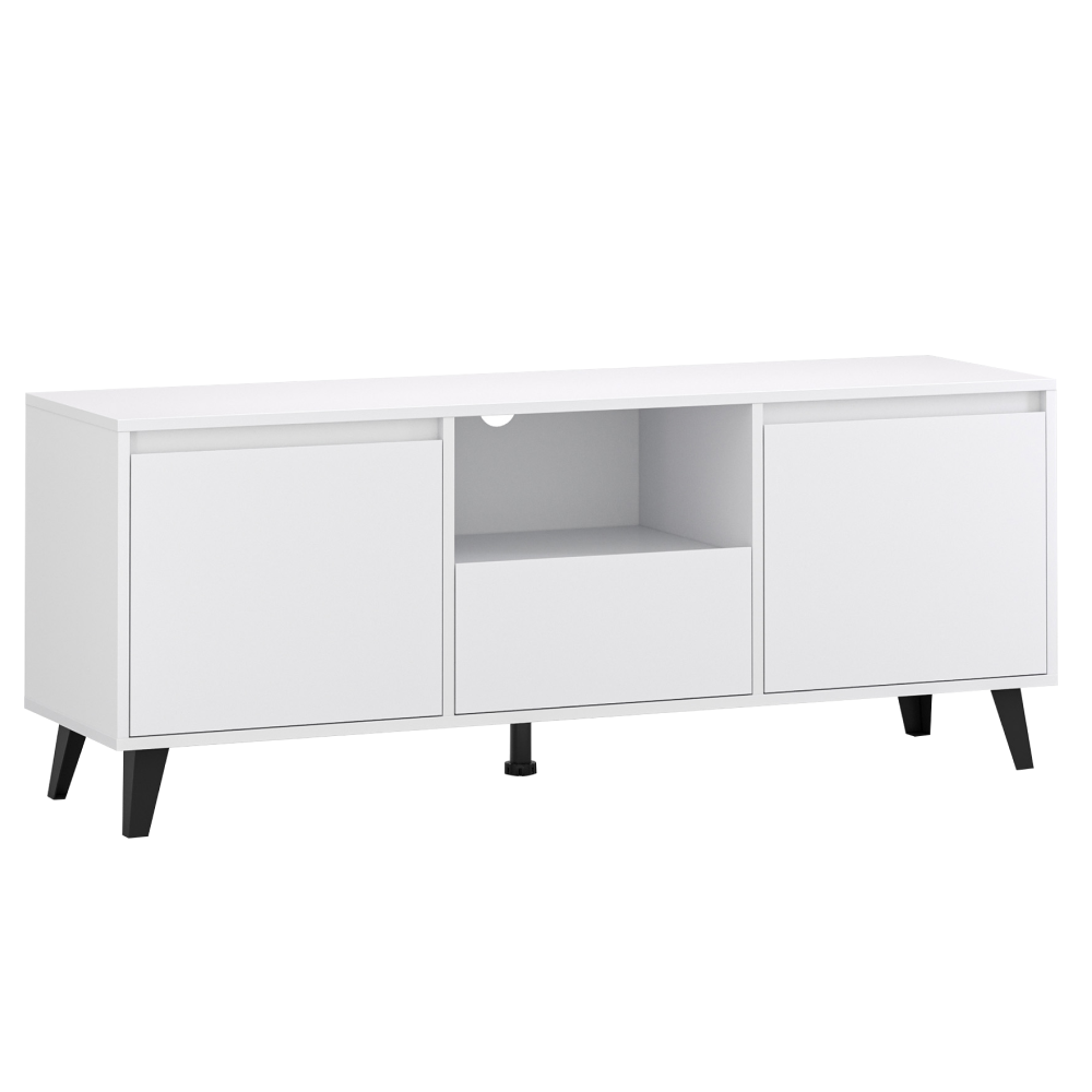 TV stolík, biela, BOGAN 2D1S