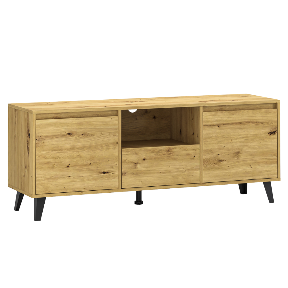 TV stolík, dub artisan, BOGAN 2D1S