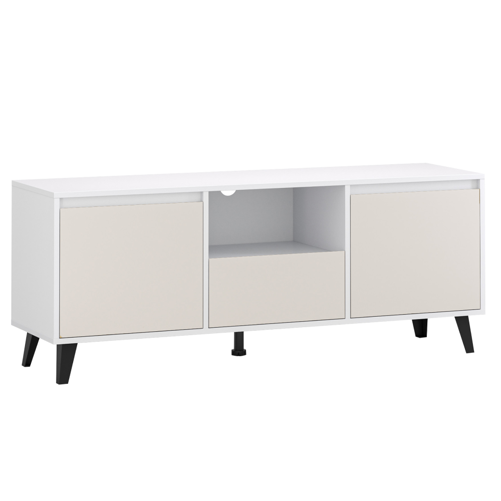 TV stolík, biela/kašmír, BOGAN 2D1S
