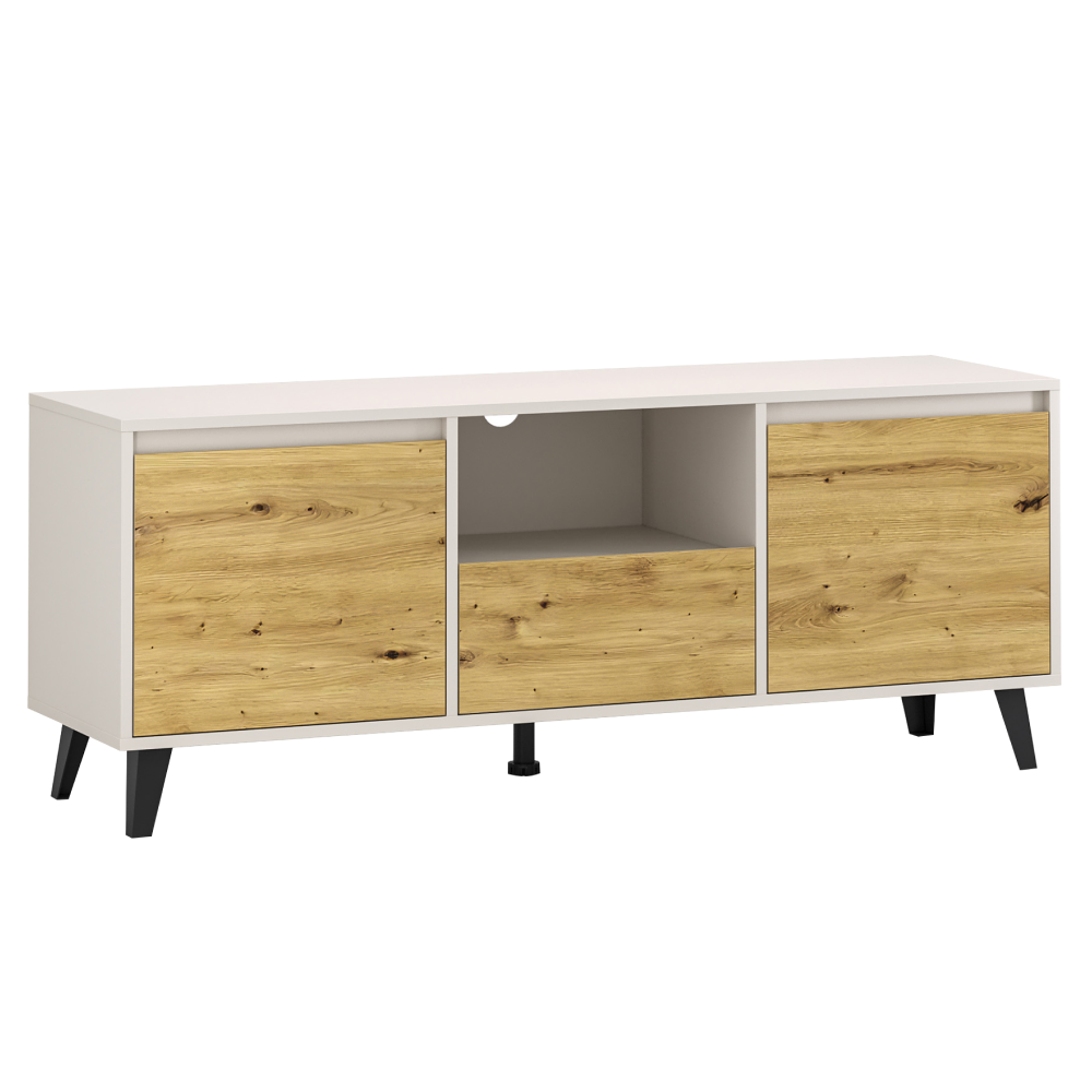 TV stolík, kašmír/dub artisan, BOGAN 2D1S