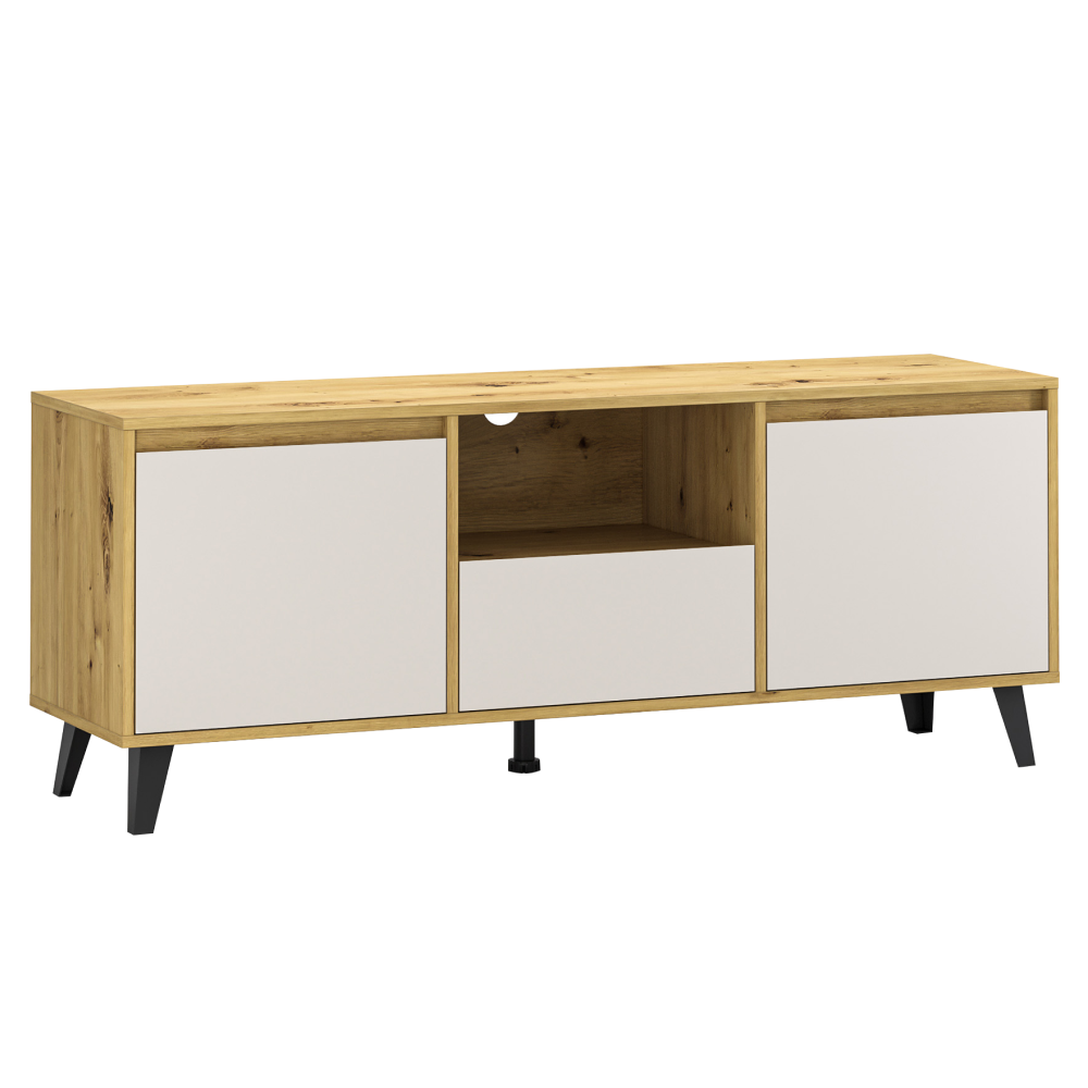 TV stolík, dub artisan/kašmír, BOGAN 2D1S