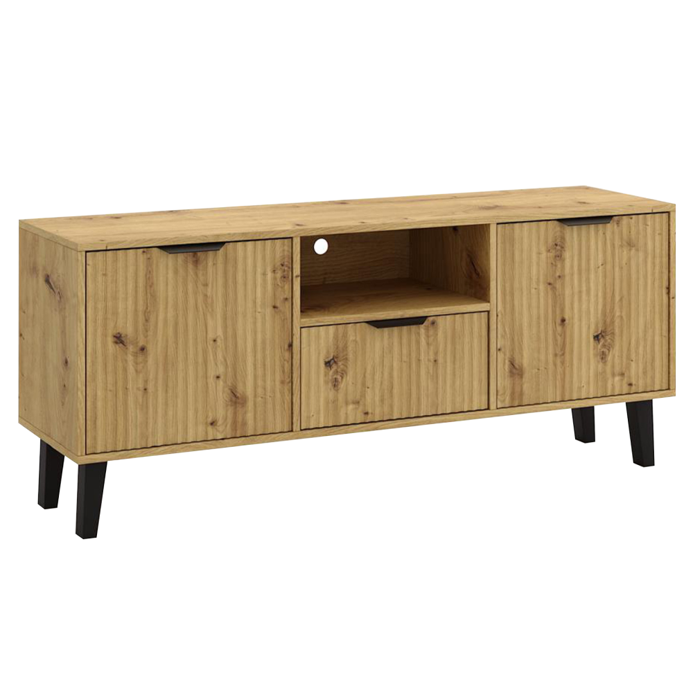 TV stolík, dub artisan, BOGAN DUO 2D1S