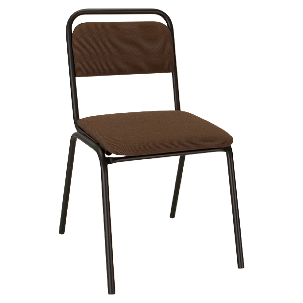 Zasedací židle, stohovatelná, hnědá, VISITOR