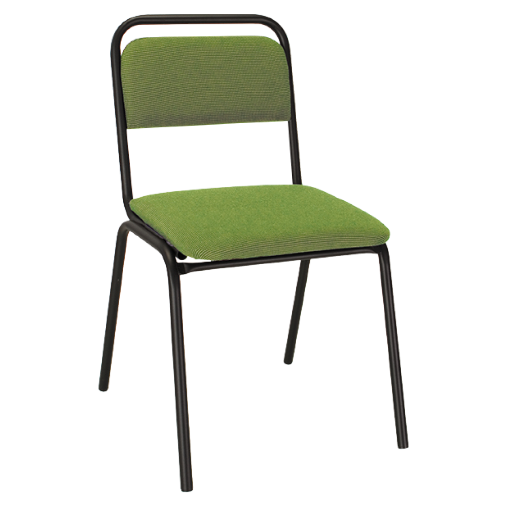 Zasedací židle, stohovatelná, zelená, VISITOR