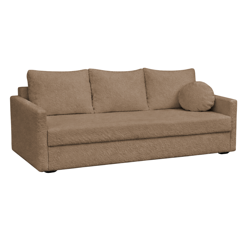 Rozkládací pohovka, hnědá, ZERUS