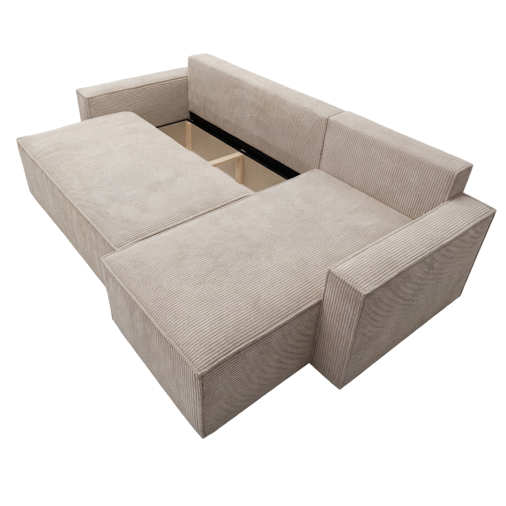 Univerzálna sedacia súprava, sivobéžová Taupe, APERO ROH