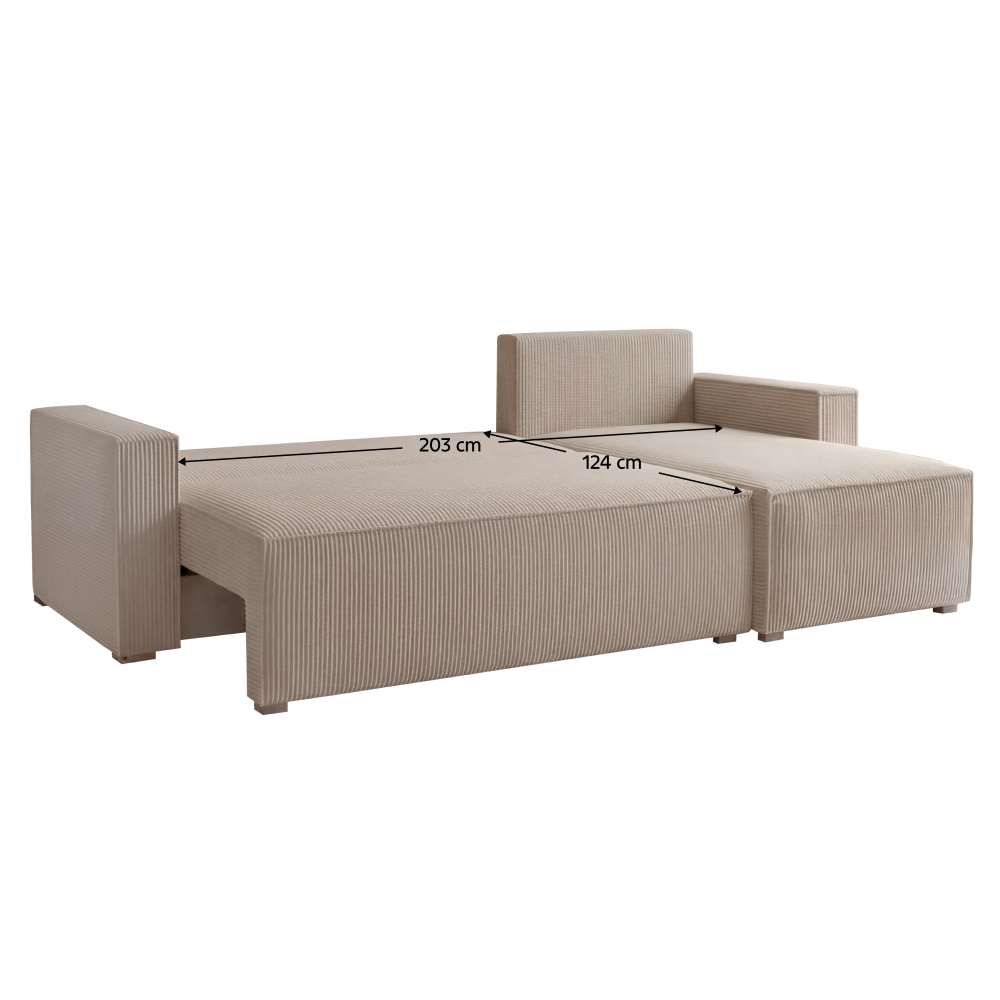 Univerzálna sedacia súprava, sivobéžová Taupe, APERO ROH