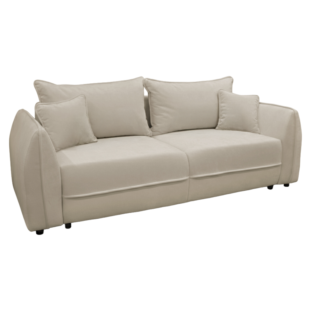 Rozkládací pohovka, krémová, VEBI BIG SOFA