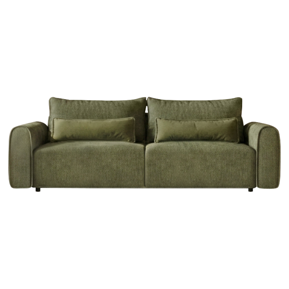 Rozkládací pohovka, zelená, KIRO BIG SOFA