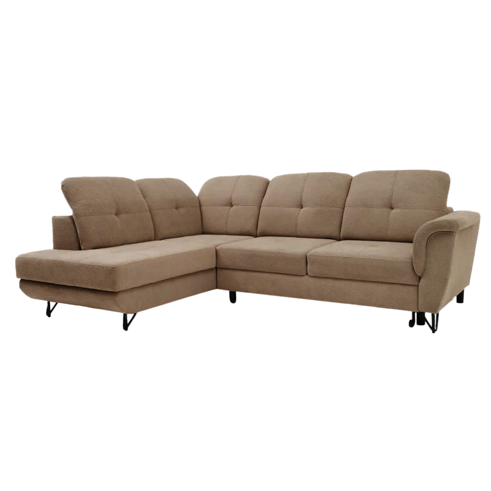 Rohová sedací souprava, hnědá, levá, PIRIO ROH