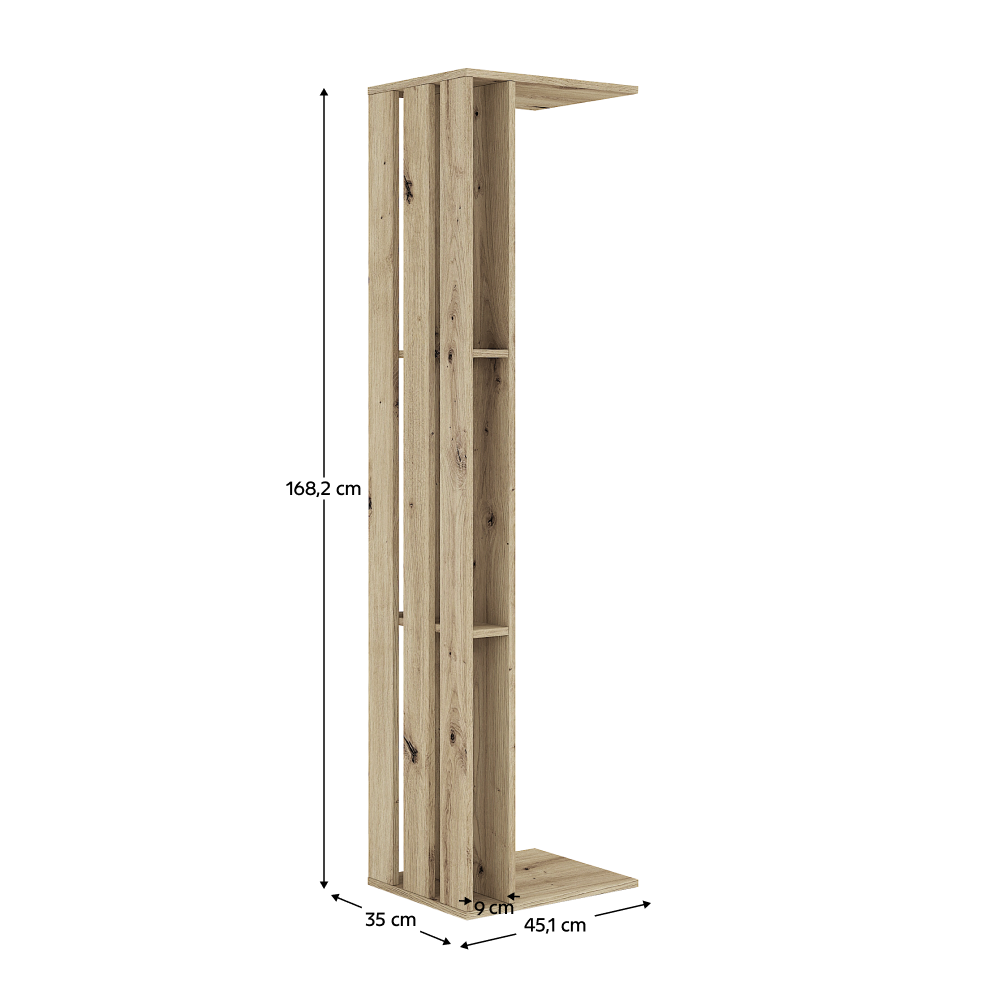 Regál, dub artisan, COLOS