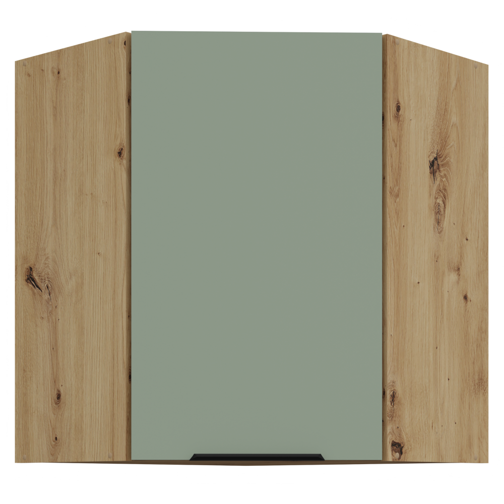 Horná rohová skrinka, aquamarine/dub artisan, ARSANY 60x60 GN-72 1F