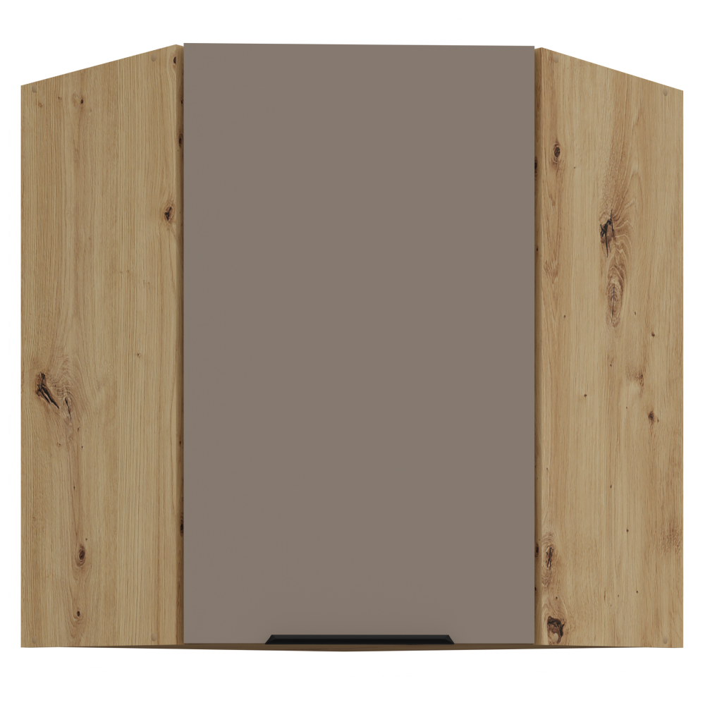 Horná rohová skrinka, sandgrau/dub artisan, FRISBO 60x60 GN-72 1F