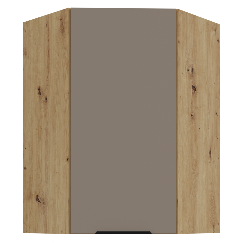 Horná rohová skrinka, sandgrau/dub artisan, FRISBO 60x60 GN-90 1F