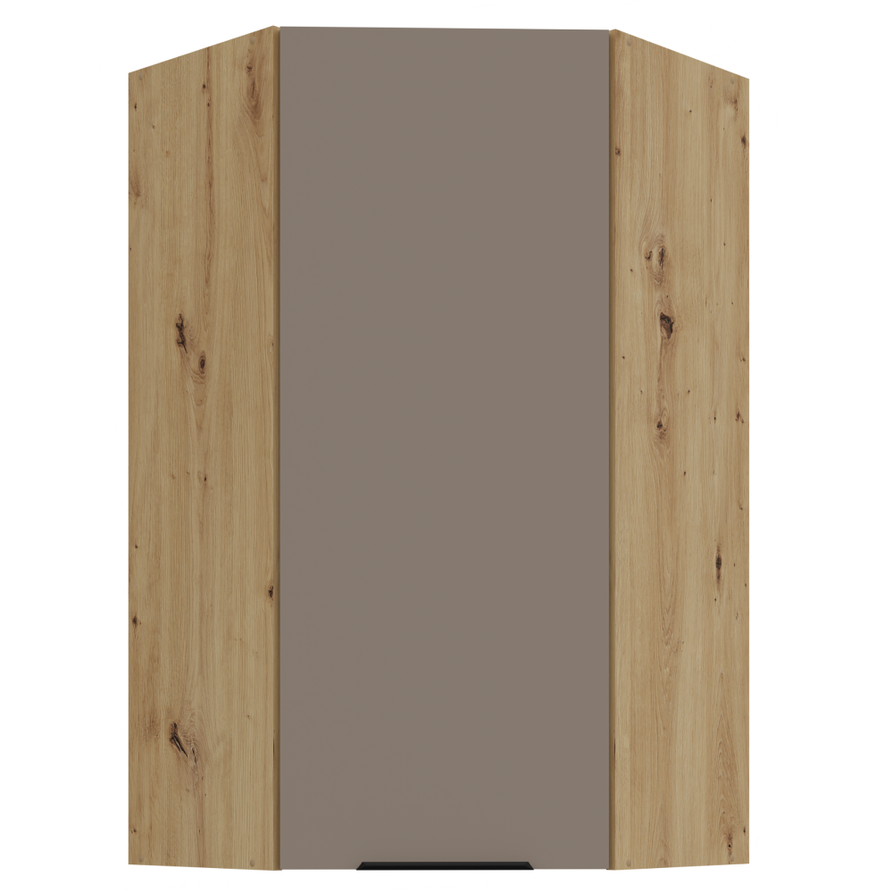 Horná rohová skrinka, sandgrau/dub artisan, FRISBO 60x60 GN-108 1F
