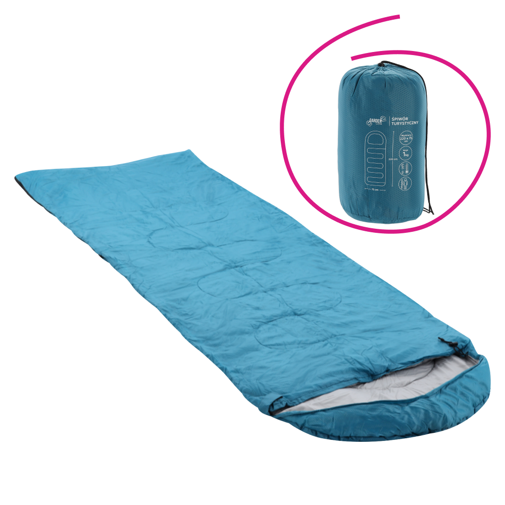 Turistický spacák, 75x220 cm, modrá, GAMON