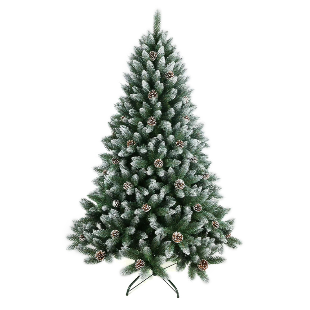 Vánoční stromek se šiškami, posněžený, 210 cm, SPARKEL