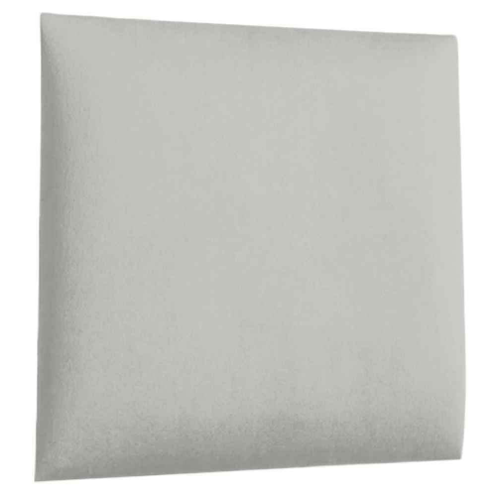Čalouněný nástěnný panel, světle šedá, 30x30 cm, SEGY