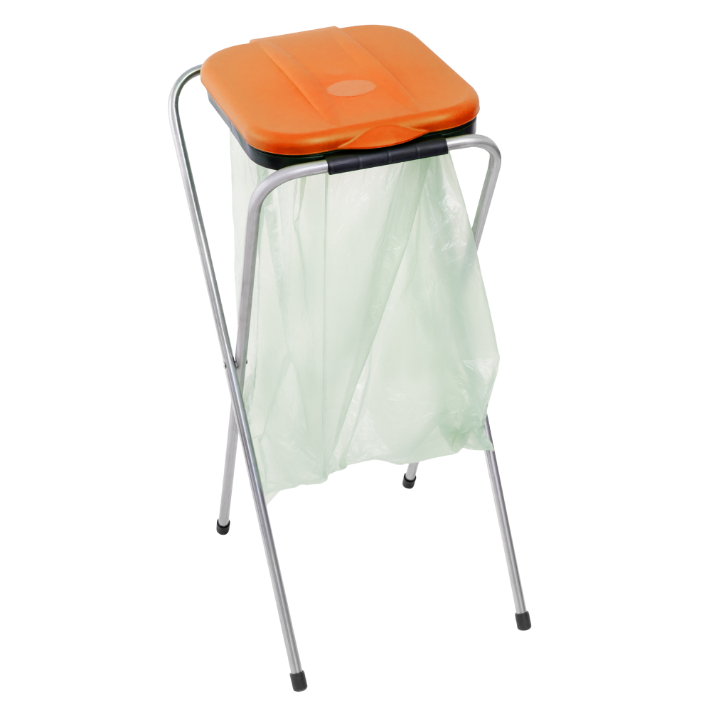 Stojan na odpadkové pytle, oranžová, FIXO 1