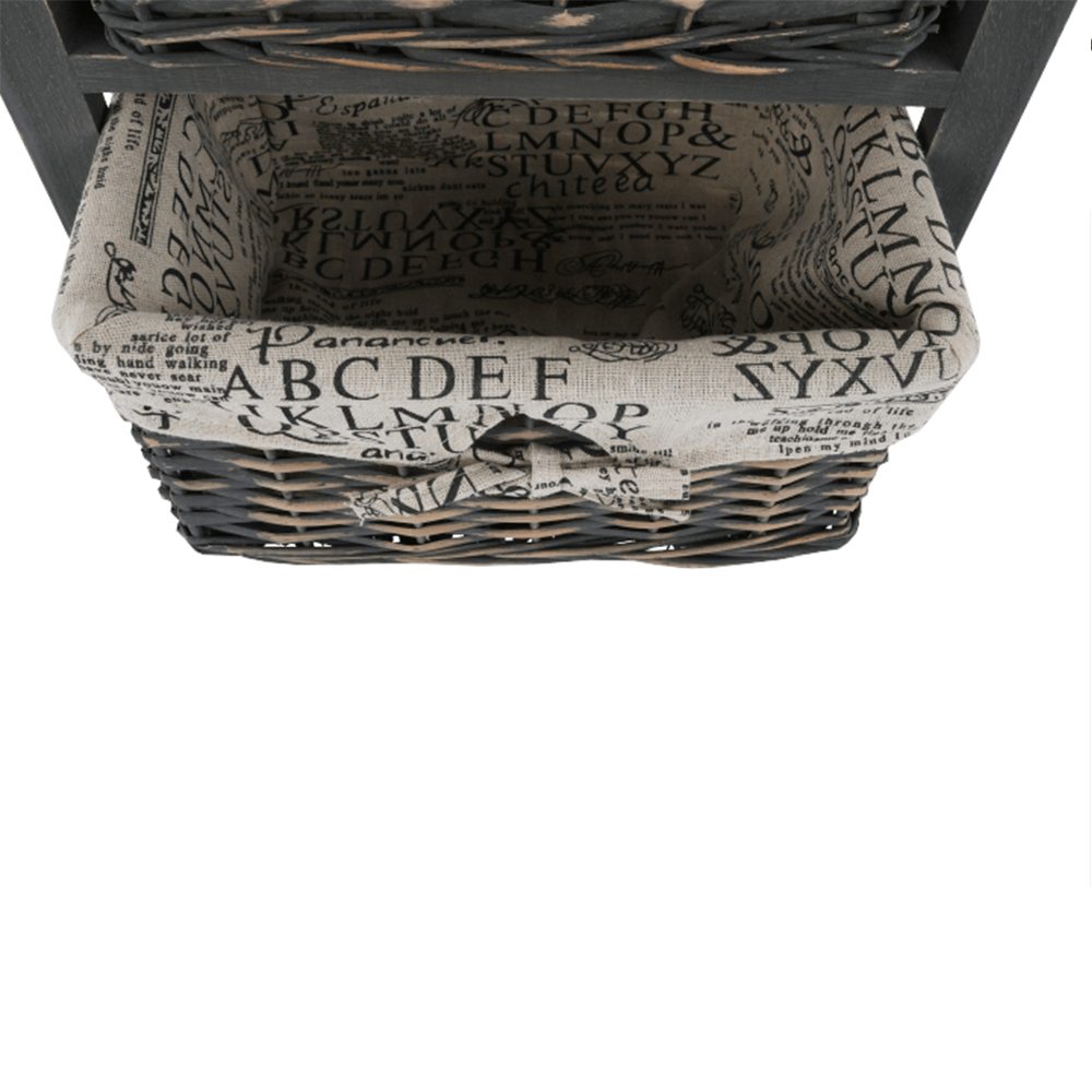 Komód, 2 kosár, 1 fiók, szürke-barna, DARKIE 2 Komód, 2 kosár, 1 fiók, szürke-barna, DARKIE 2