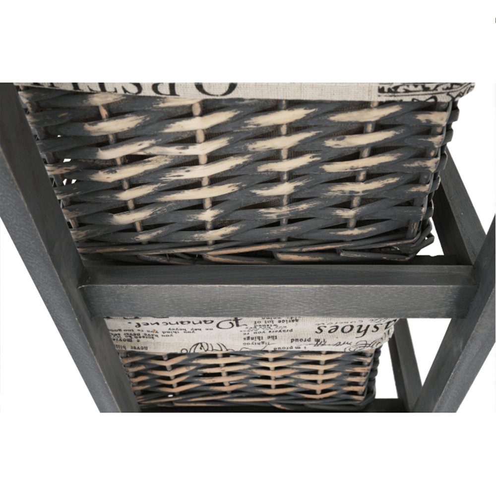 Komód, 2 kosár, 1 fiók, szürke-barna, DARKIE 2 Komód, 2 kosár, 1 fiók, szürke-barna, DARKIE 2