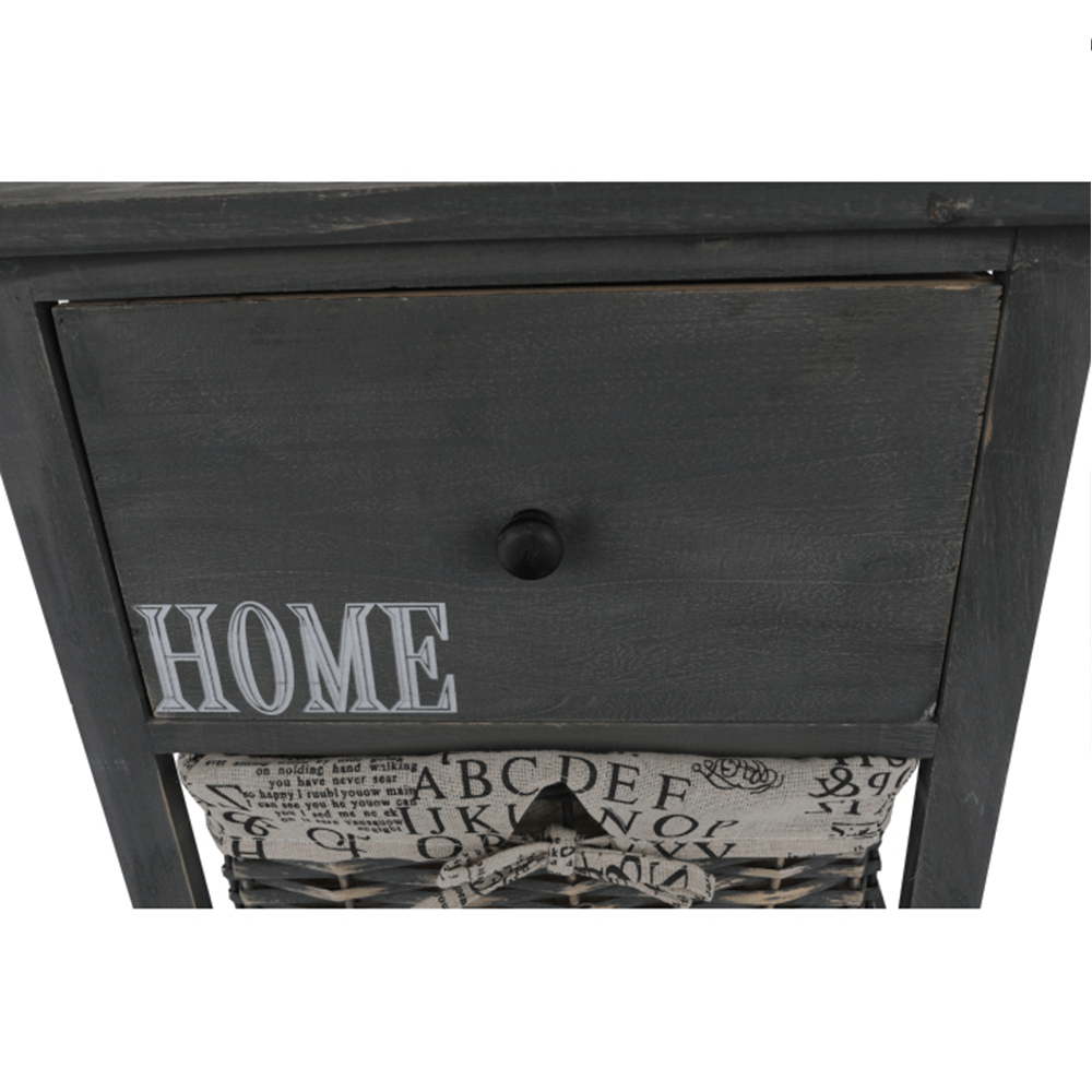 Komód, 2 kosár, 1 fiók, szürke-barna, DARKIE 2 Komód, 2 kosár, 1 fiók, szürke-barna, DARKIE 2