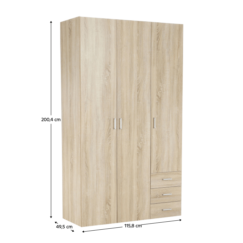 szekrény, 3 - ajtós, tölgy sonoma, GWEN 70427 szekrény, 3 - ajtós, tölgy sonoma, GWEN 70427