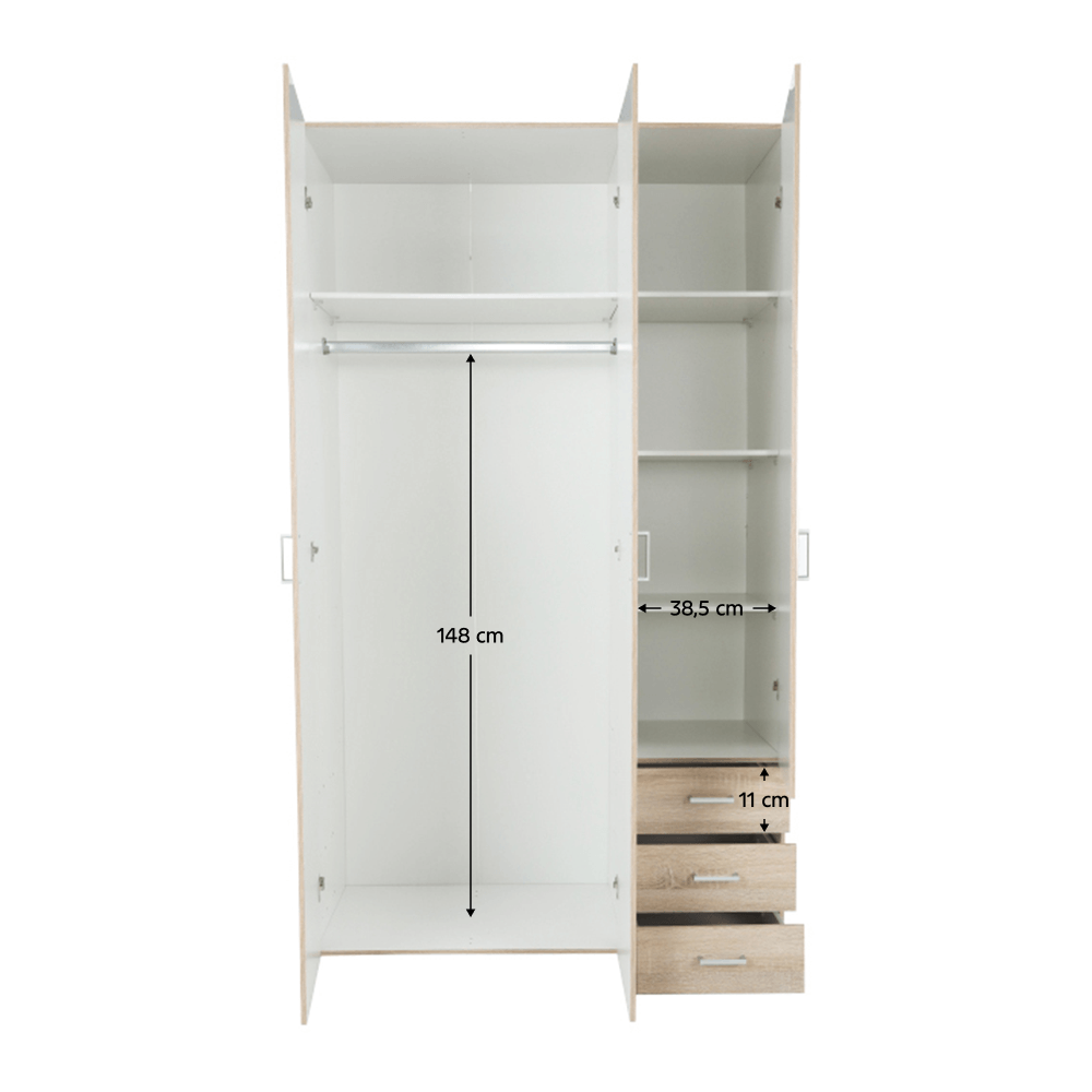 szekrény, 3 - ajtós, tölgy sonoma, GWEN 70427 szekrény, 3 - ajtós, tölgy sonoma, GWEN 70427