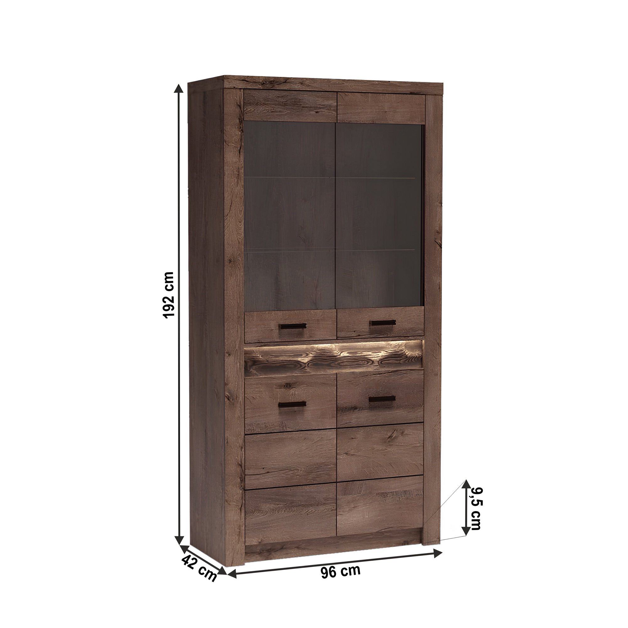 Vitrína, jaseň tmavý, INFINITY I-03