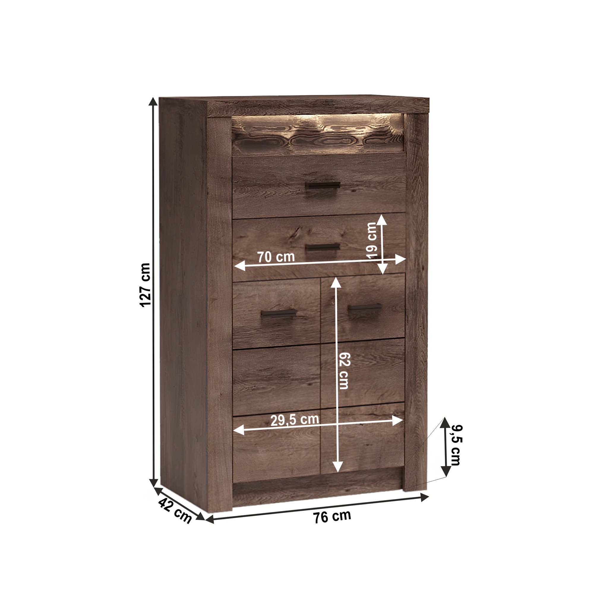 Komód, kőris sötét, INFINITY I-06 Komód, kőris sötét, INFINITY I-06