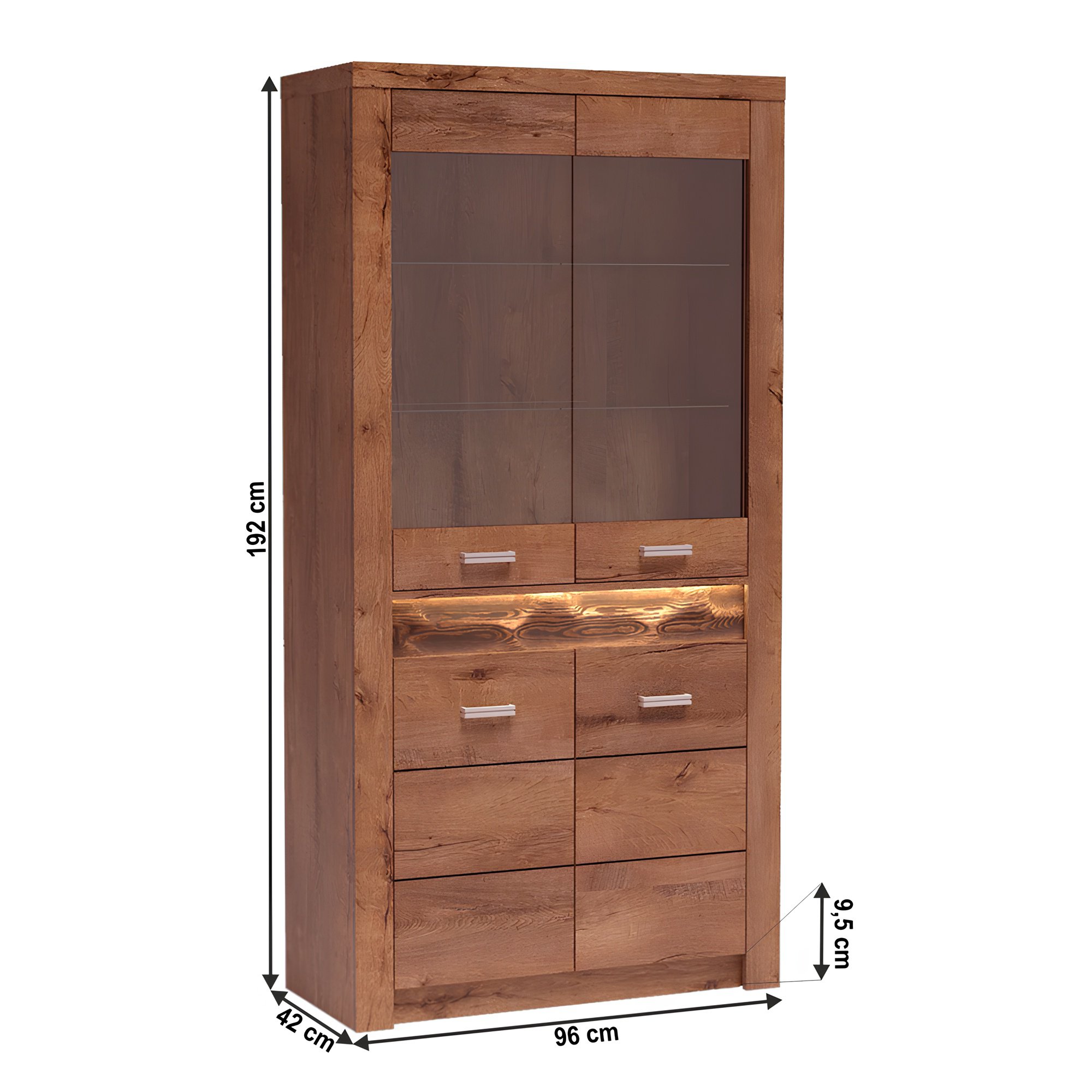 Vitrína, jaseň svetlý, INFINITY I-03