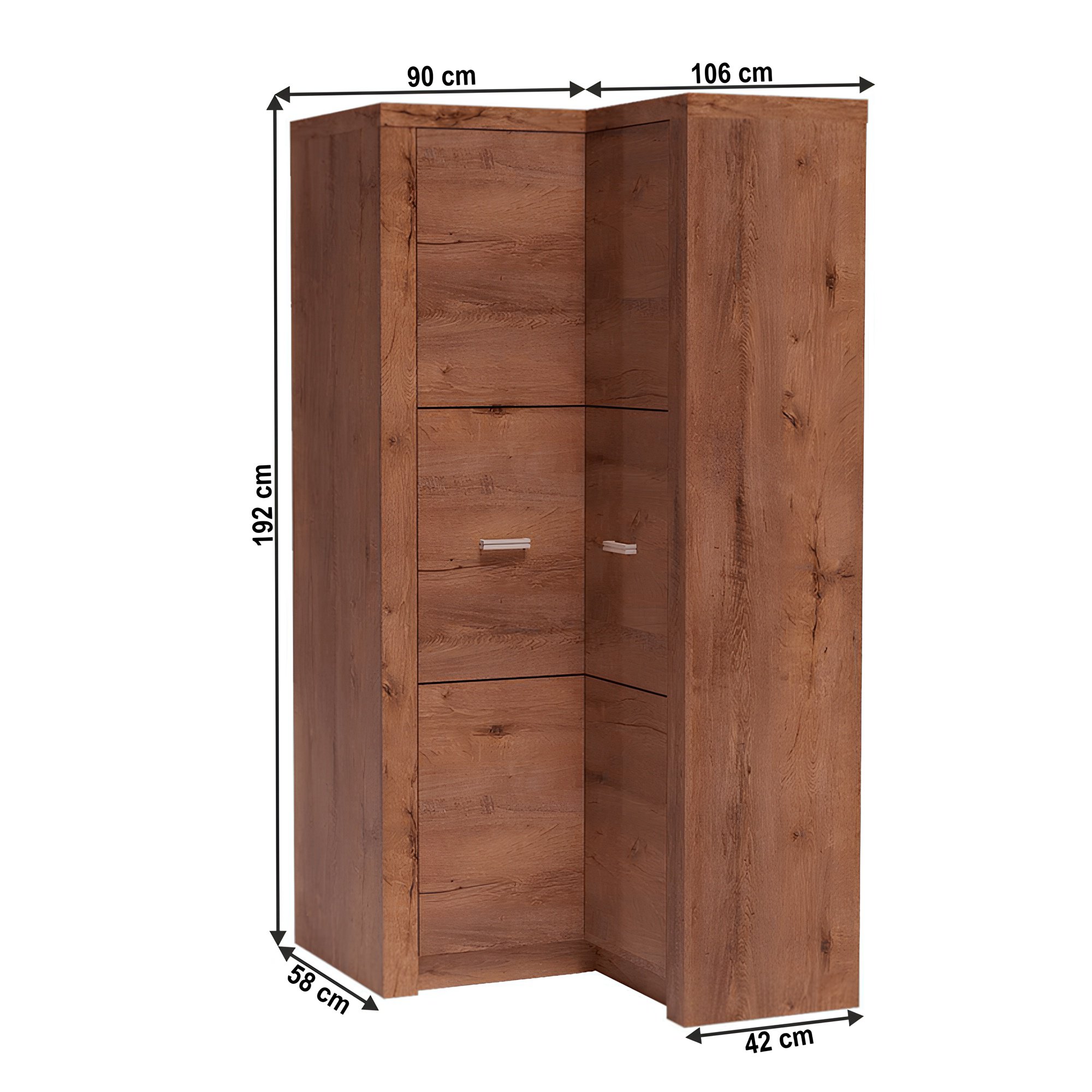 Rohová skriňa 14, jaseň svetlý, INFINITY 14