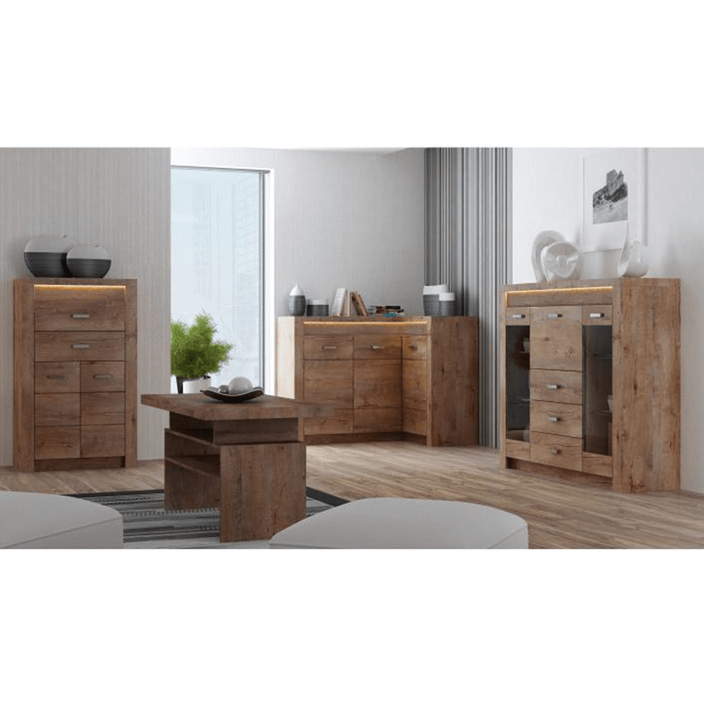 Rohová komoda, jaseň svetlý, INFINITY I-15