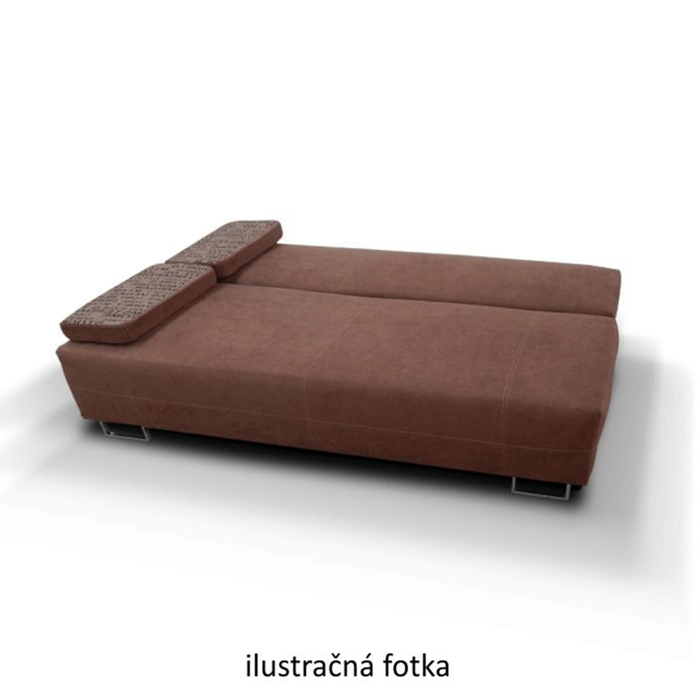 Rozkladacia pohovka s úložným priestorom, sivá/vzor, ELIZE