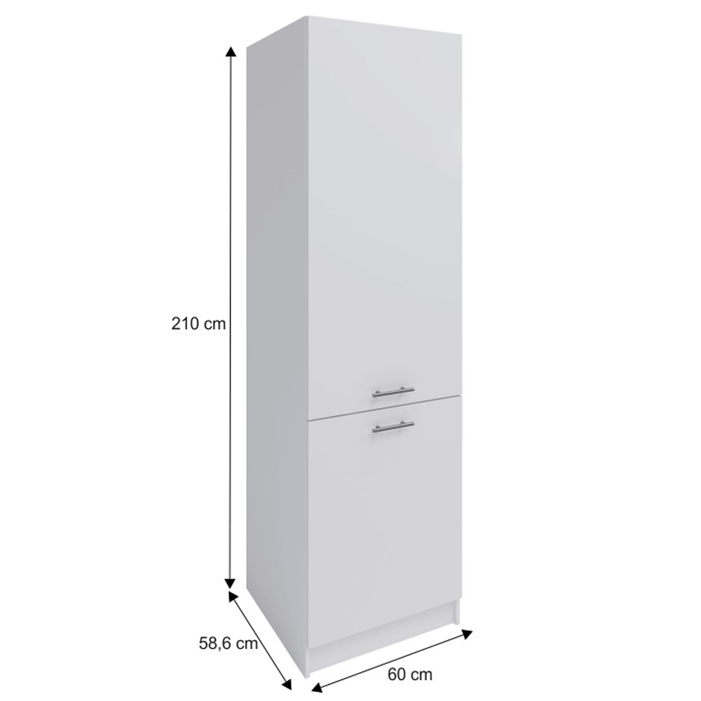 Potravinová skříňka, bílá, levá, FABIANA S60 / 210