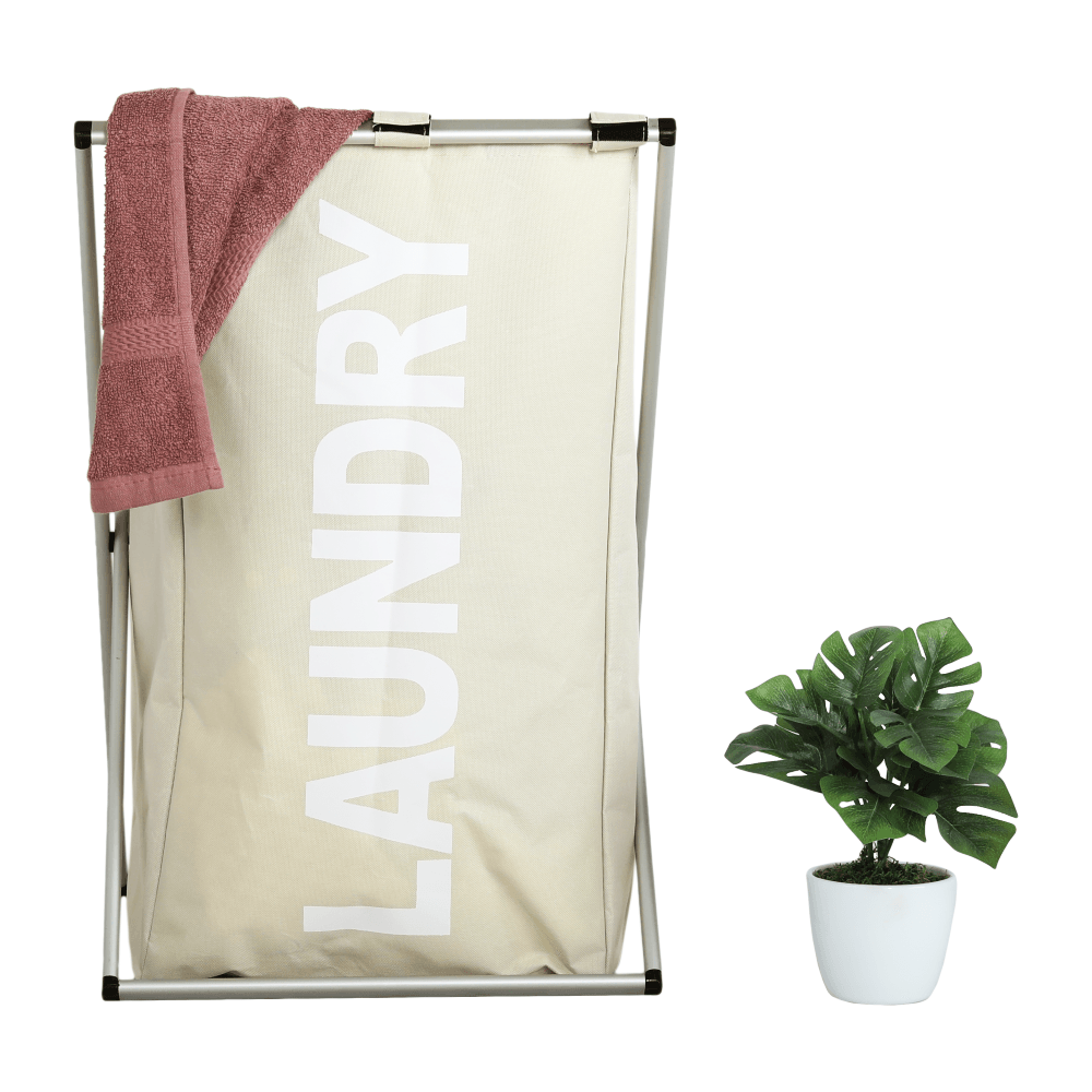 Szennyestartó kosár szövetből, szürke-bézs, LAUNDRY TYP 1 Szennyestartó kosár szövetből, szürke-bézs, LAUNDRY TYP 1