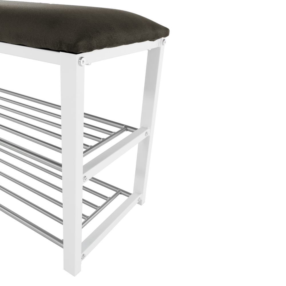 Lóca cipőtartóval, szürke/fehér, LANGELLA NEW