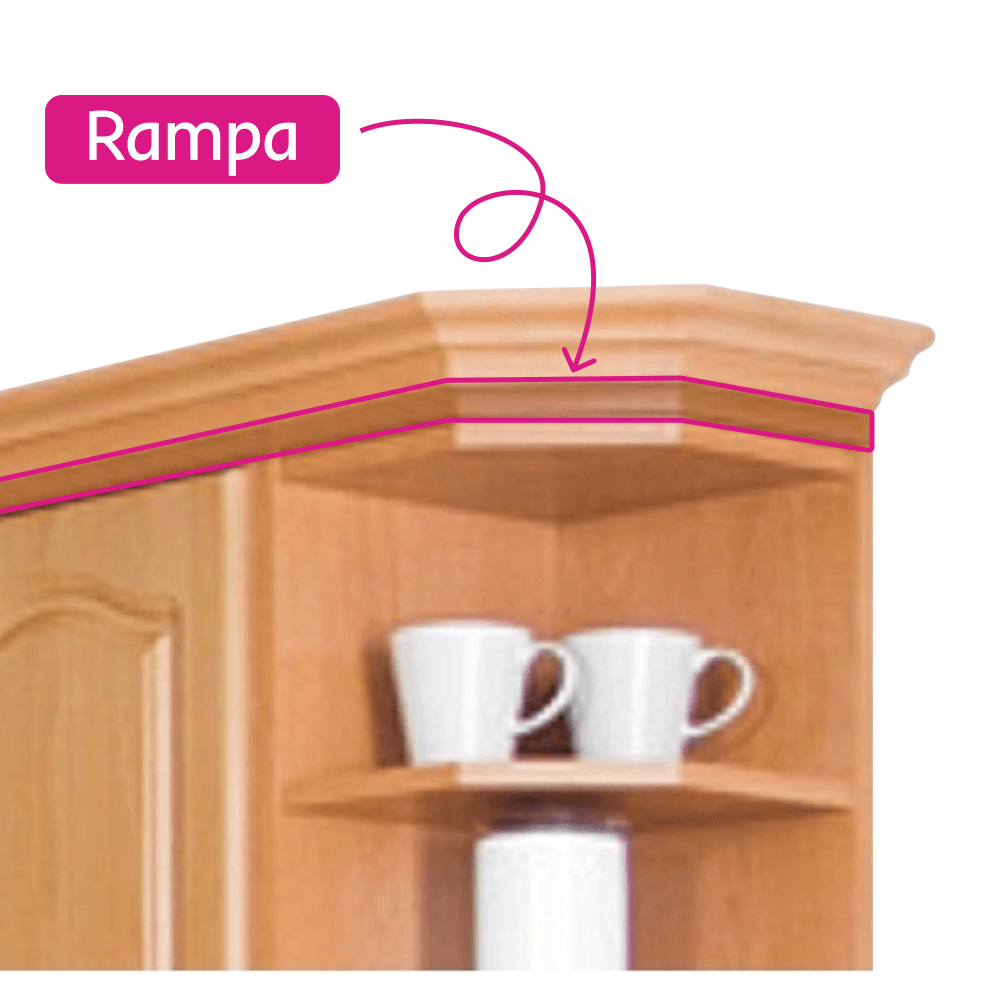 KONDELA Rampa na rohovú skrinku GN-60 z kuchynskej linky MDF KLASIK JELŠA