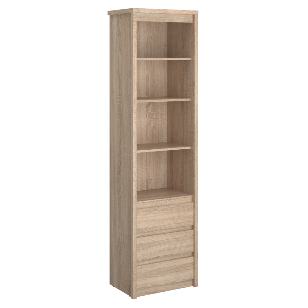 Otevřený regál s šuplíky 3S, dub sonoma, NORTY  TYP 6