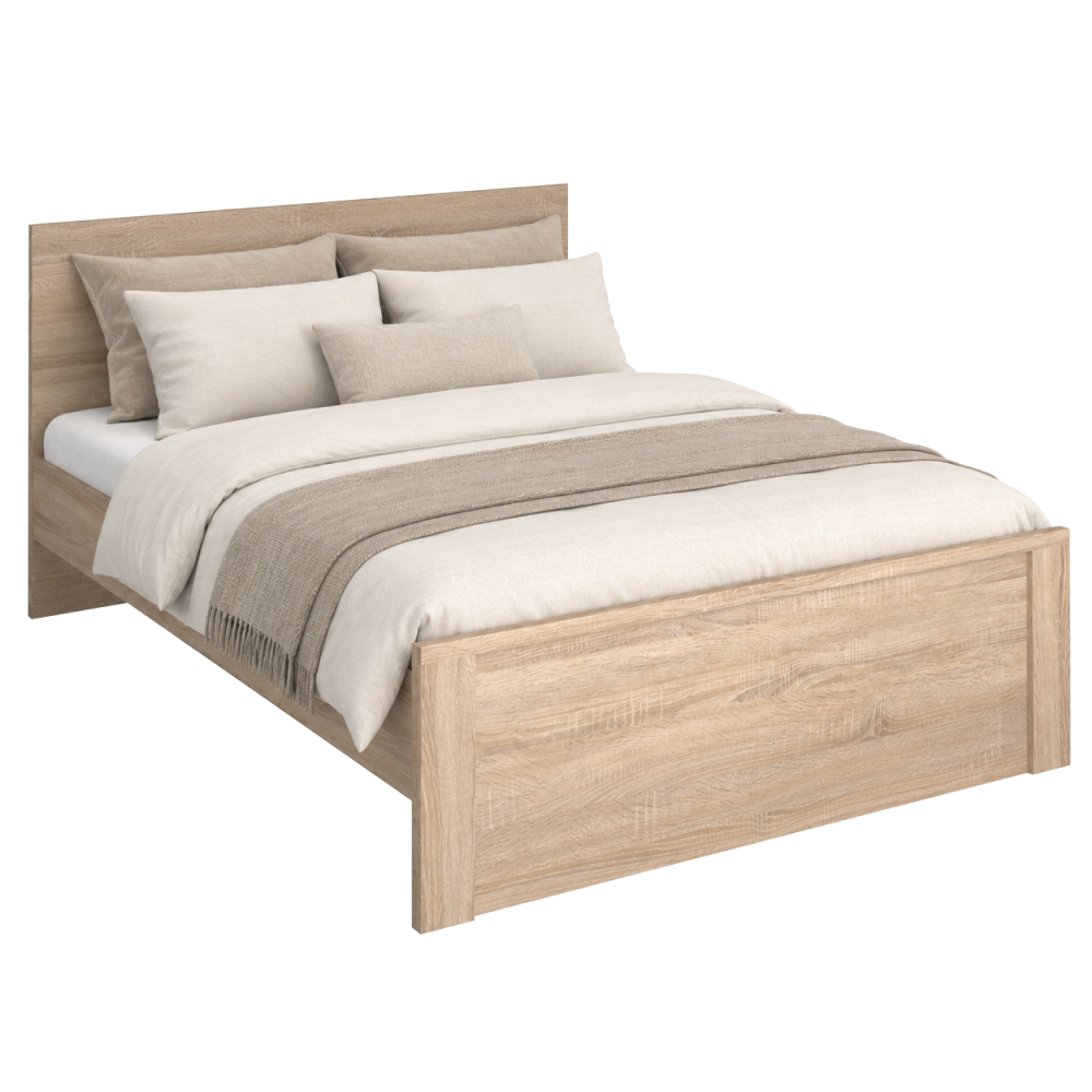 Postel, 160x200, dub sonoma, NORTY TYP 8