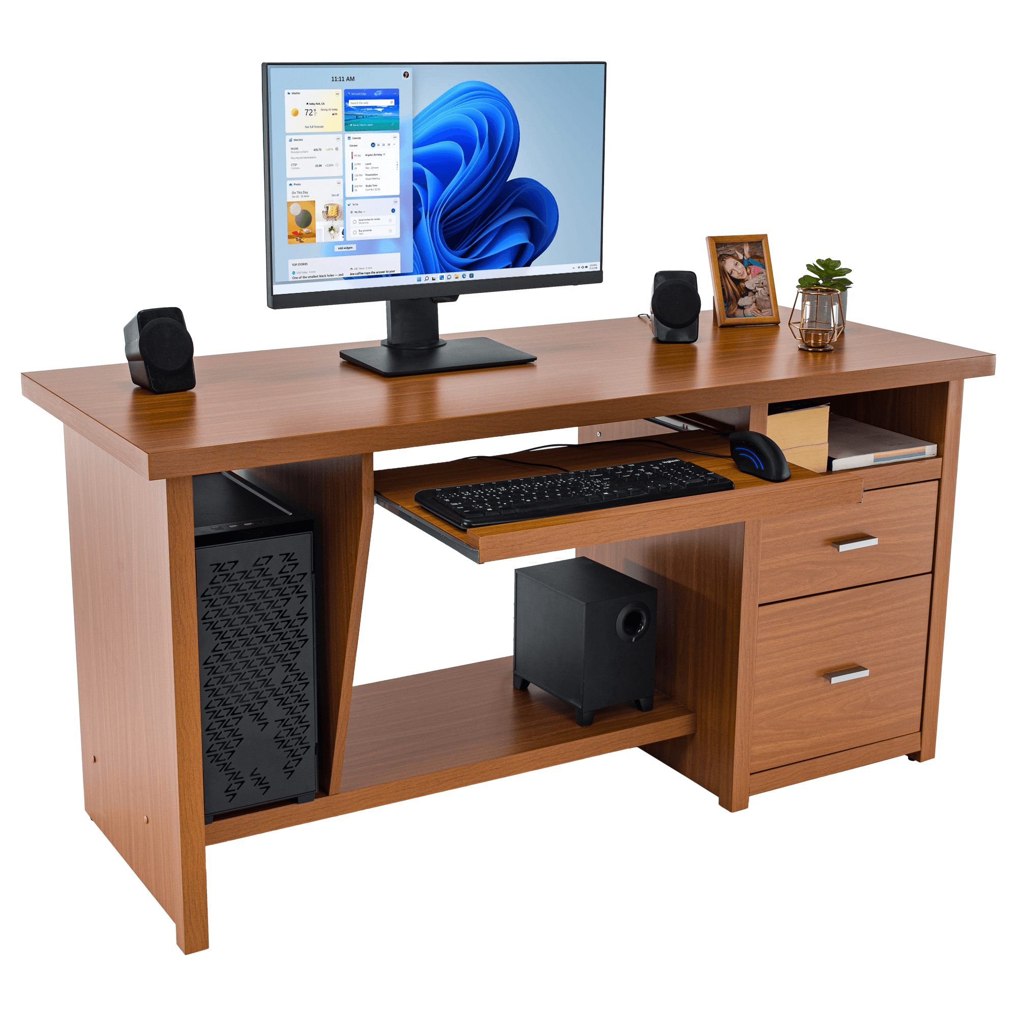 Számítógépasztal, amerikai cseresznye, OSCAR PC1