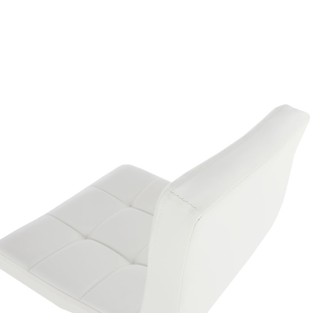 Barová židle, ekokůže bílá/ chrom, KANDY New