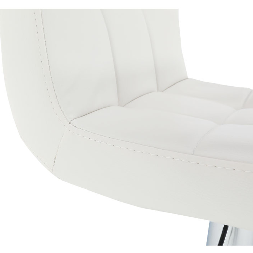 Barová židle, ekokůže bílá/ chrom, KANDY New