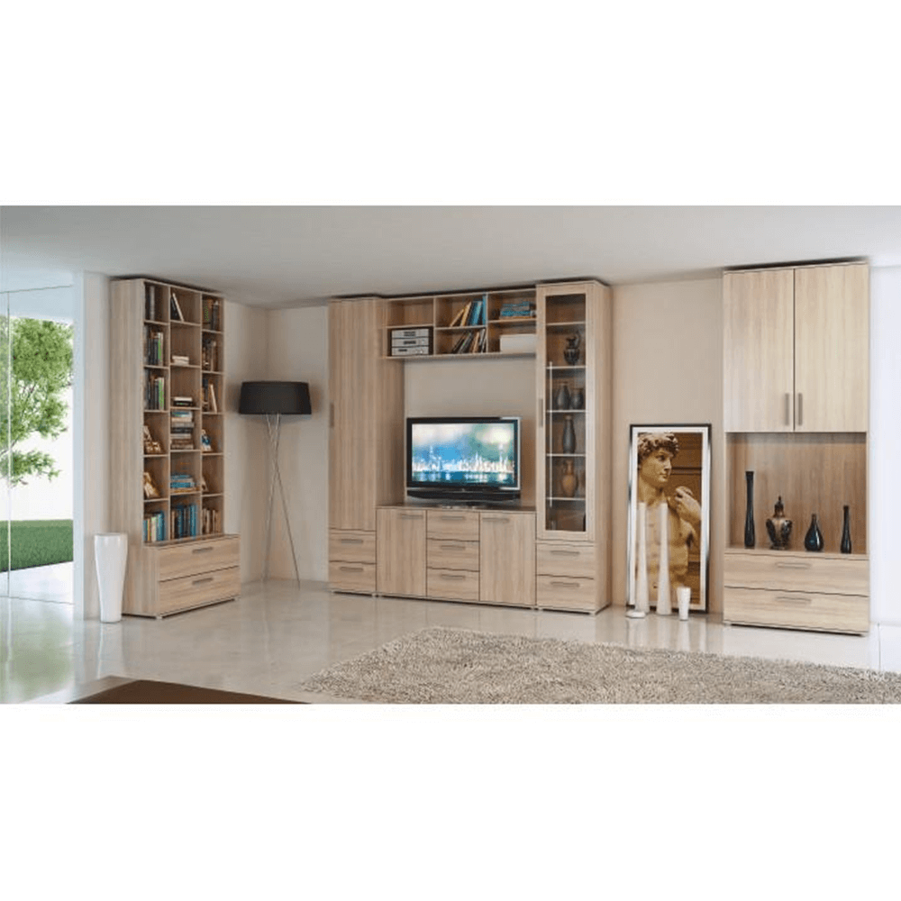 TV szekrény, DTD laminált, tölgy sonoma, DUNAJ TYP5
