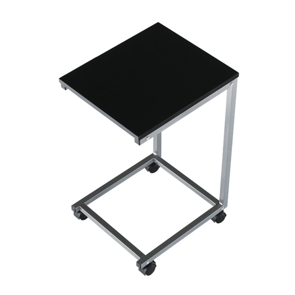 Kisasztal, fekete/fém ezüst, MANNY Kisasztal, fekete/fém ezüst, MANNY