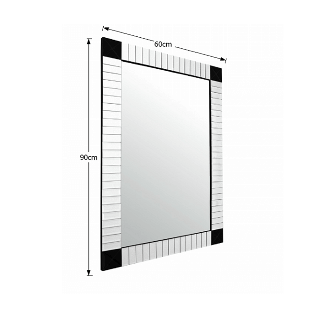 Oglindă, argint/negru, ELISON TYP 3