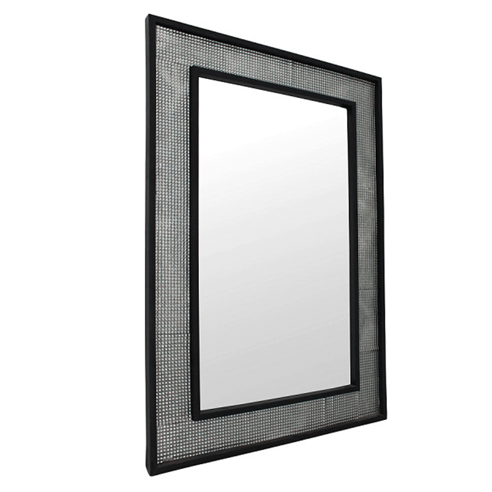Oglindă, argint/negru, ELISON TYP 9