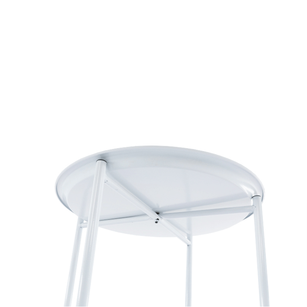 Příruční stolek s odkládací tácem, bílá, Derin
